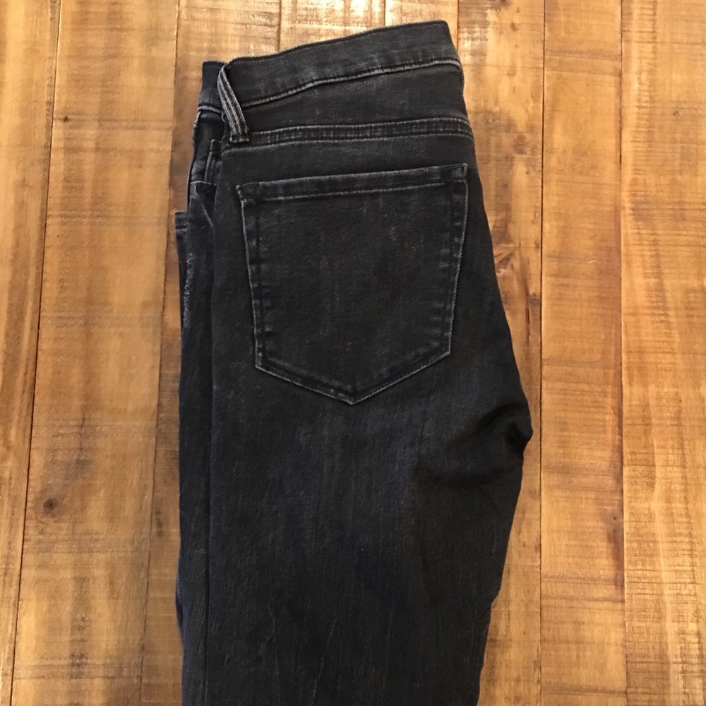 Banana Republic black distressed skinny jean